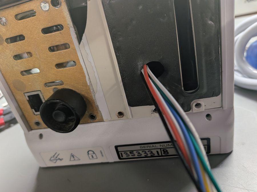 Cables routed out the chassis.